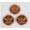 Image 2 : THREE VELOCIRAPTOR COPPER ROUNDS IN CAPSULES