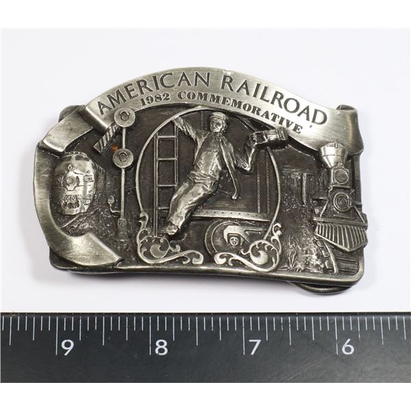 LIMITED EDITION BELT BUCKLE  AMERICAN RAILROAD