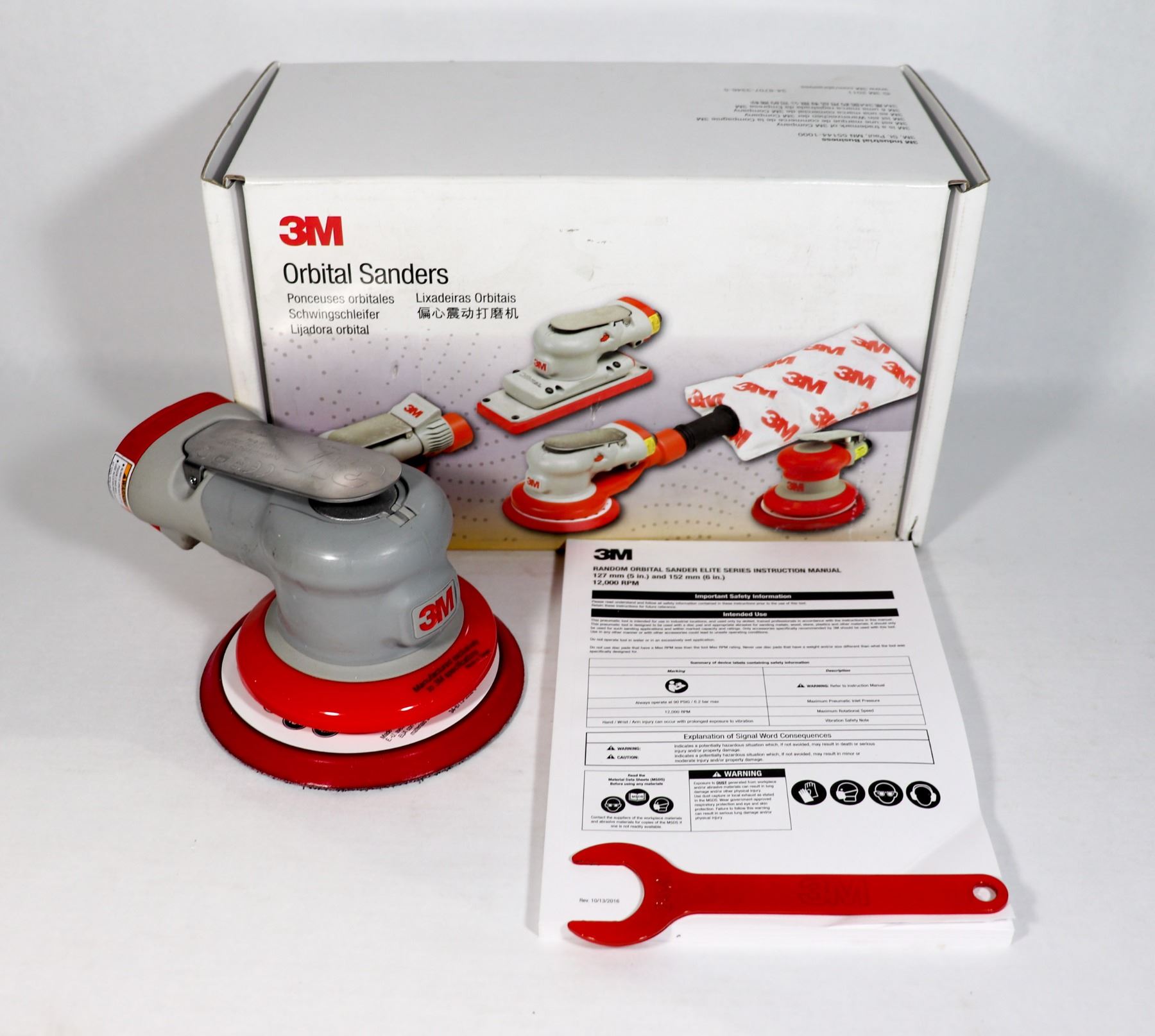 NEW 3M 5" RANDOM ORBITAL SANDER (AIR POWERED)