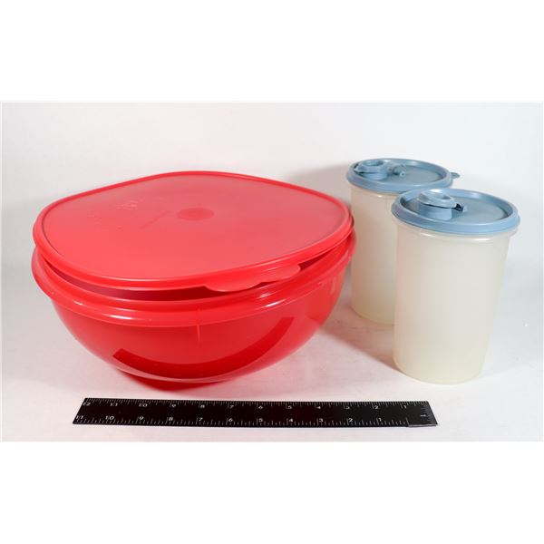 X3 TUPPERWARE FOOD CONTAINERS