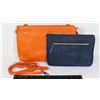 Image 1 : ORANGE BAG SOLD WITH BLUE HANDBAG