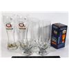 Image 1 : LARGE FLAT OF ASSORTED COLLECTIBLE BEER GLASSES