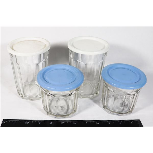 X4 JARS WITH LIDS