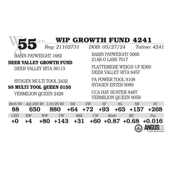 WIP GROWTH FUND 4241