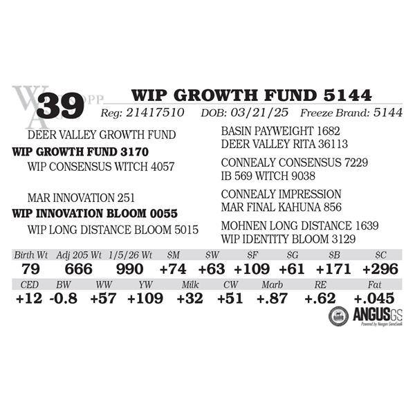 WIP GROWTH FUND 5144