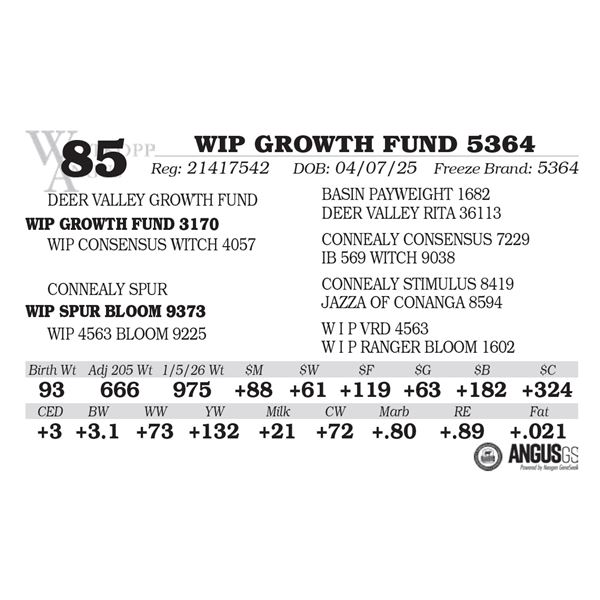 WIP GROWTH FUND 5364