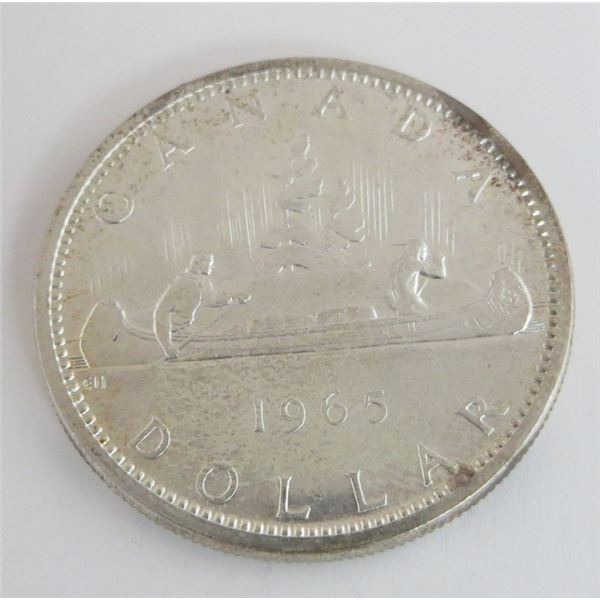 1965 Canadian Silver $1 Dollar Coin