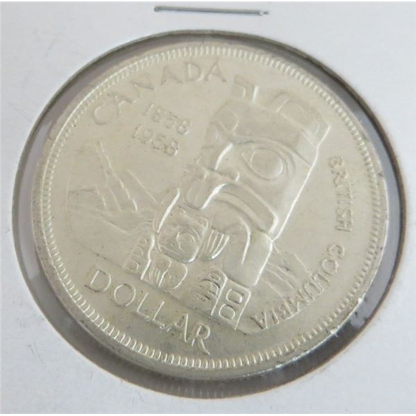 1958 Canadian Silver $1 Dollar Coin