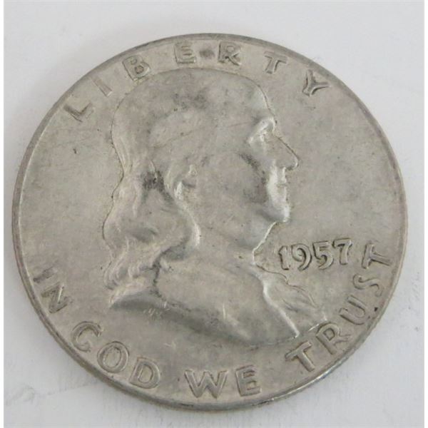 1957 USA Half-Dollar Silver Coin