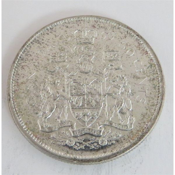 1965 Canadian Silver 50 Cent Coin