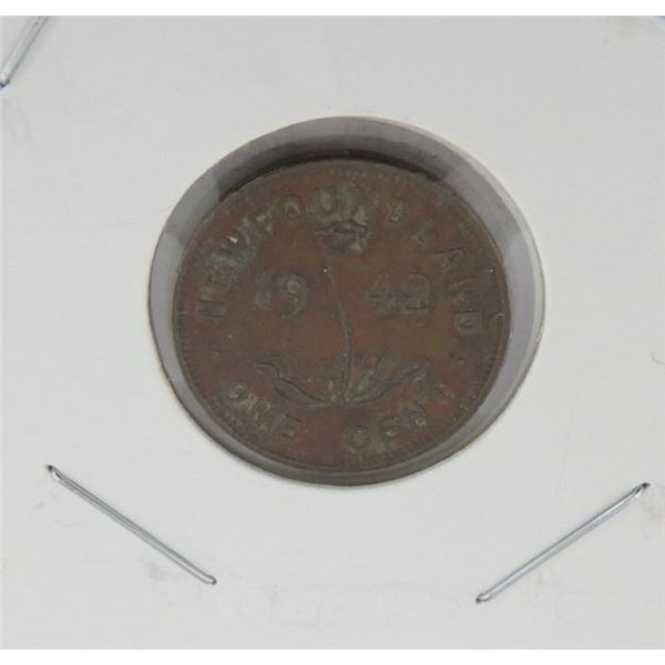 1942 Newfoundland Canada One 1 Small Cent Penny
