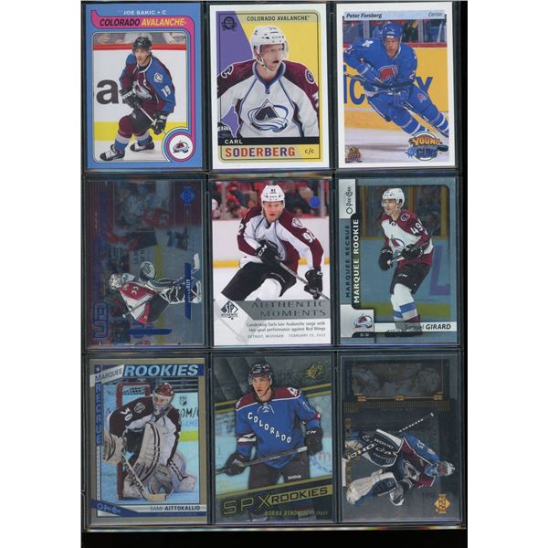 9 NHL Colorado Avalanche Rookie & Insert Cards