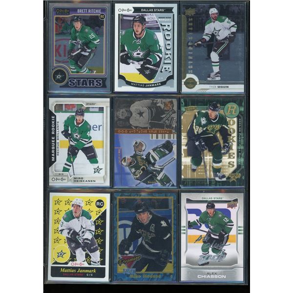9 NHL Dallas Stars Rookie & Insert Cards