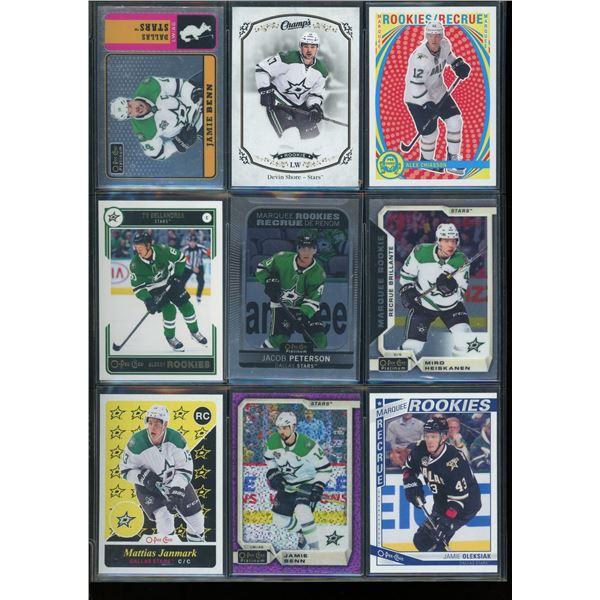 9 NHL Dallas Stars Rookie & Insert Cards
