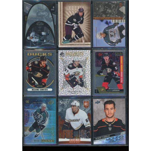 9 NHL Anaheim Ducks Rookie & Insert Cards