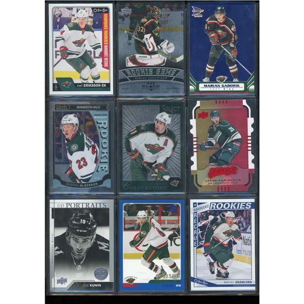 9 NHL Minnesota Wild Rookie & Insert Cards