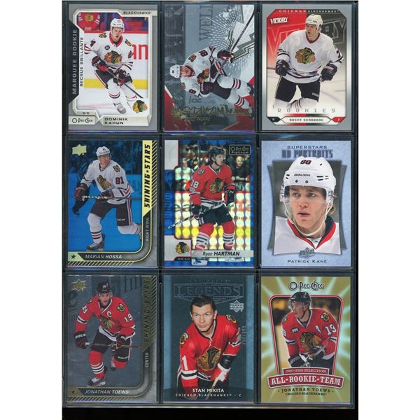 9 NHL Chicago Blackhawks Rookie & Insert Cards