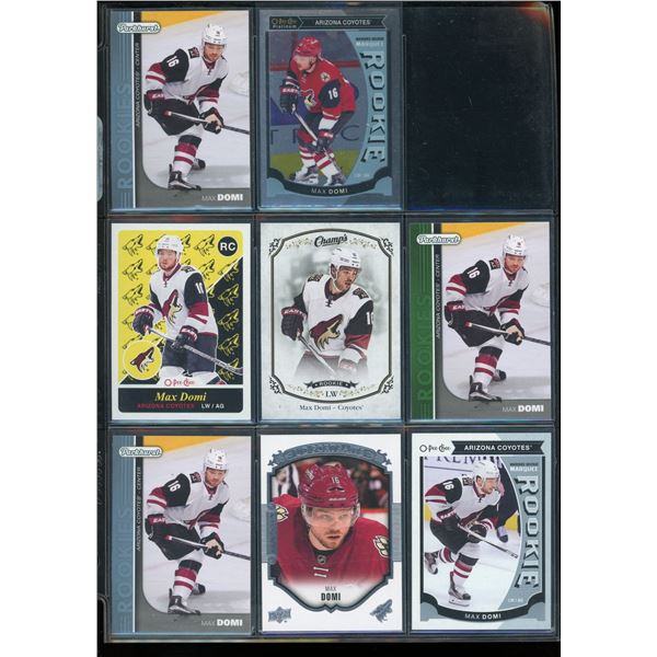 8 Different NHL Max Domi Rookie Hockey Cards