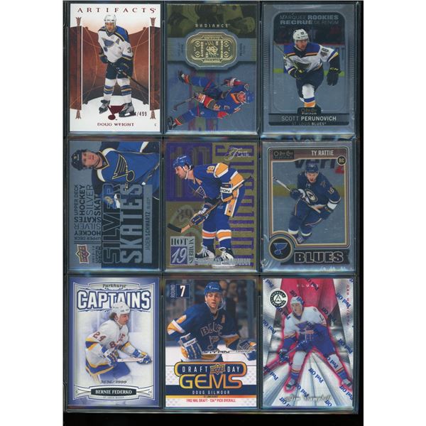 9 NHL St. Louis Blues Rookie & Insert Cards