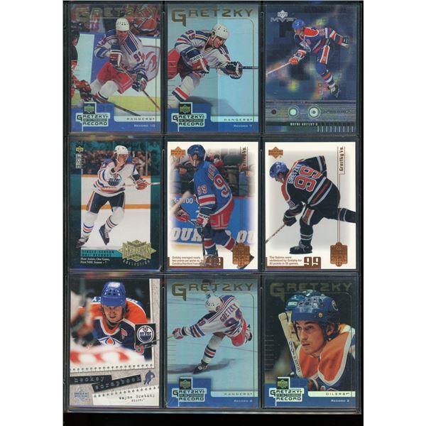 9 Different NHL Wayne Gretzky Hockey Cards