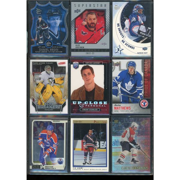 9 Different NHL Star & Semi-Star Player Hockey Cards