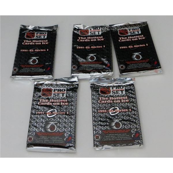 1991-92 Proset Hockey Sealed Packs x5