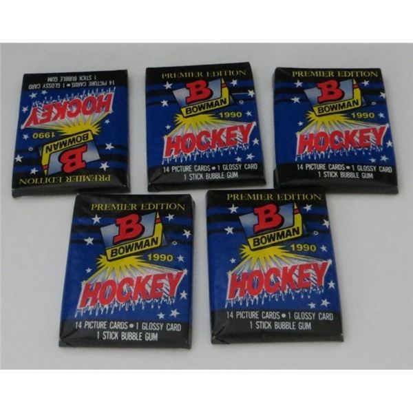 1990 Bowman Hockey Sealed Packs x 5