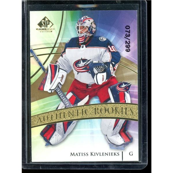 2020-21 SP Game Used Golden Burst RC #131 Matiss Kivlenieks 73/299