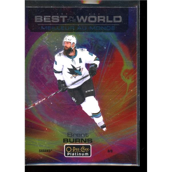 2020-21 O-Pee-Chee Platinum Best in the World #BW8 Brent Burns