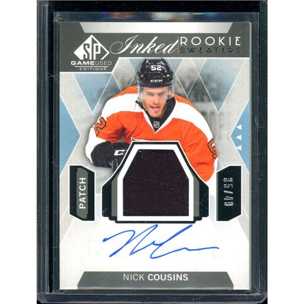 2015-16 SP Game Used Inked Rookie Sweaters Patches #IRSNC Nick Cousins 35/49
