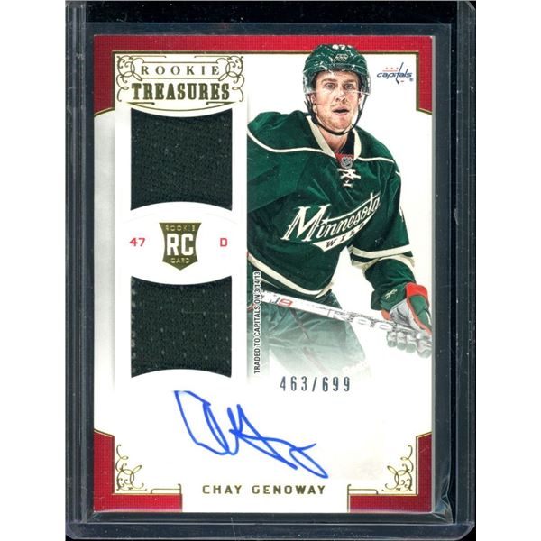 2012-13 Panini Rookie Anthology #127 Chay Genoway JSY AU 463/699 RC