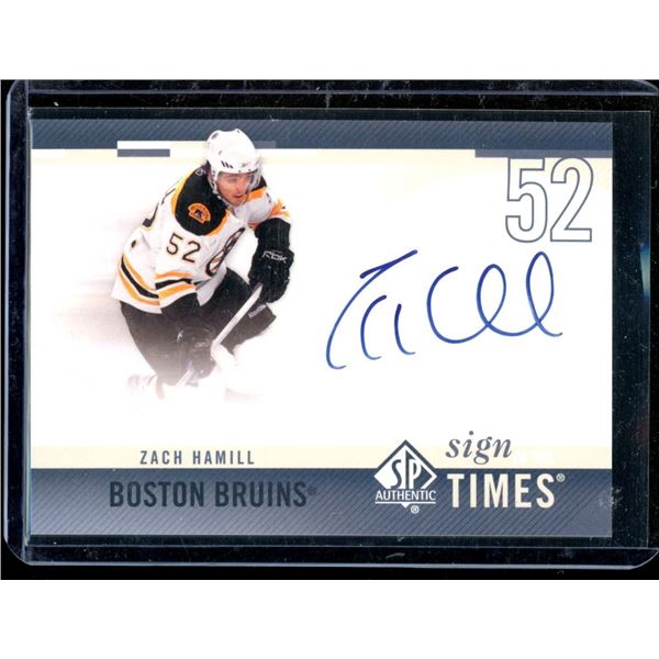 2010-11 SP Authentic Sign of the Times #SOTZH Zach Hamill