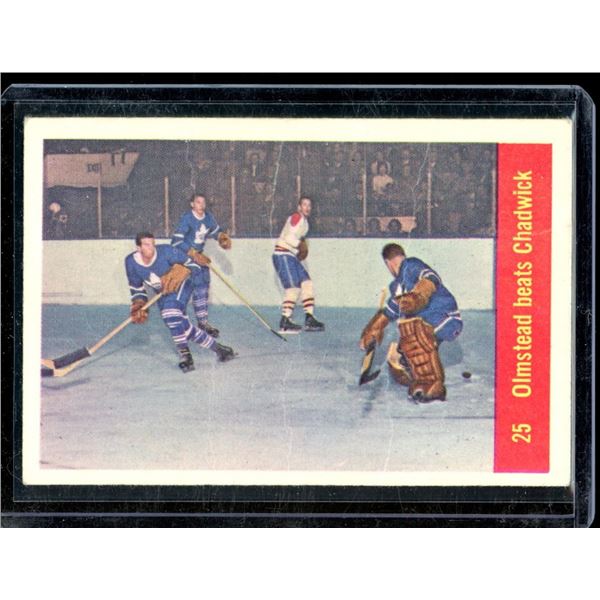 1957-58 Parkhurst #M25 Bert Olmstead/Ed Chadwick