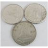 Image 1 : 3 Canadian Silver 1964 Dimes