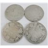 Image 1 : 4 Canadian Silver Quarters Dates Unknown