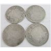 Image 1 : 4 Canadian Silver Quarters Dates Unknown