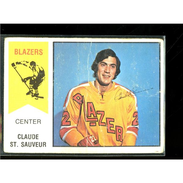 1974-75 O-Pee-Chee WHA #62 Claude St.Sauveur RC