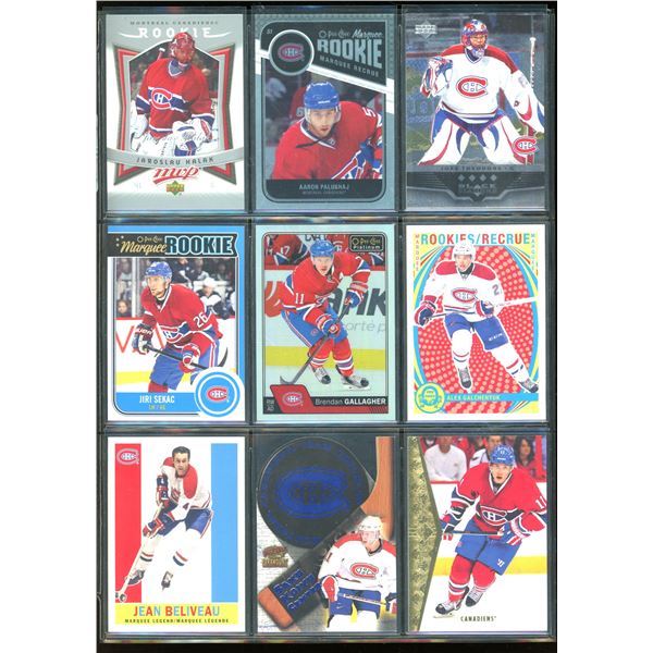 9 NHL Montreal Canadiens Rookie & Insert Cards