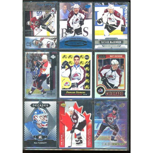 9 NHL Colorado Avalanche Rookie & Insert Cards