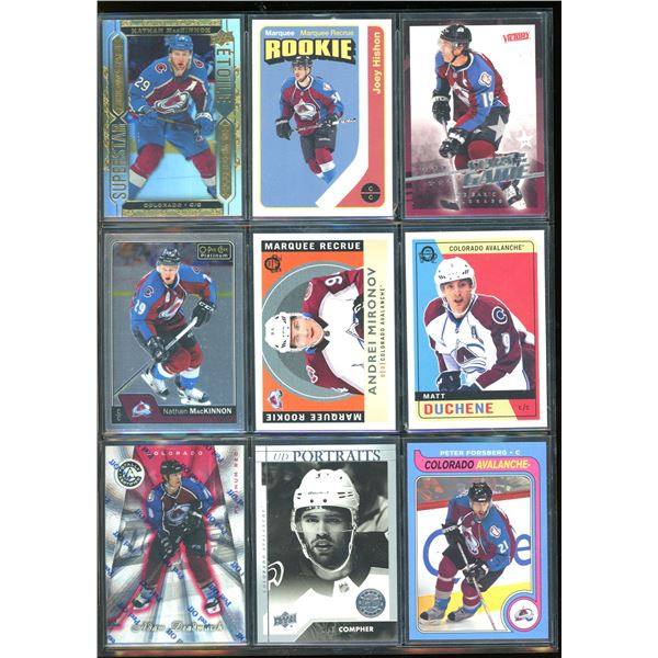9 NHL Colorado Avalanche Rookie & Insert Cards