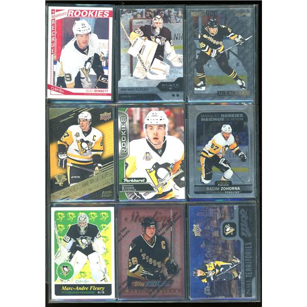 9 NHL Pittsburgh Penguins Rookie & Insert Cards