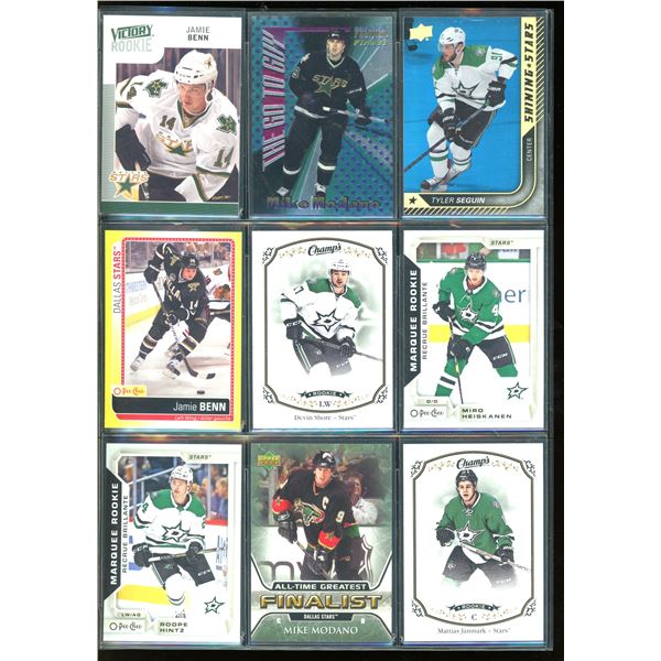 9 NHL Dallas Stars Rookie & Insert Cards