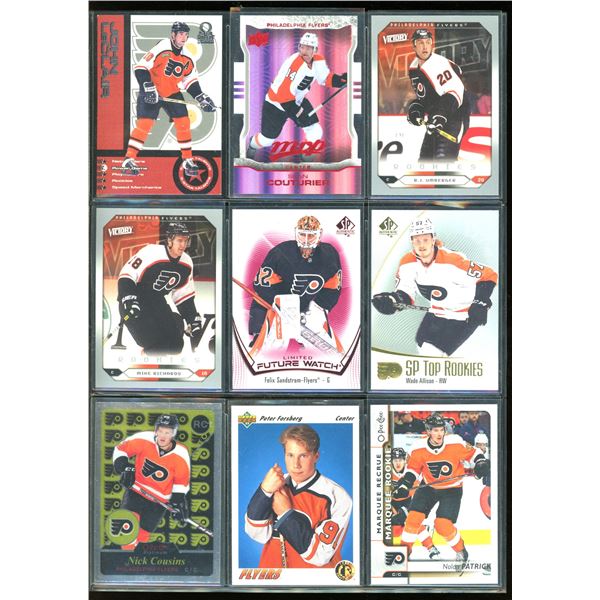 9 NHL Philadelphia Flyers Rookie & Insert Cards
