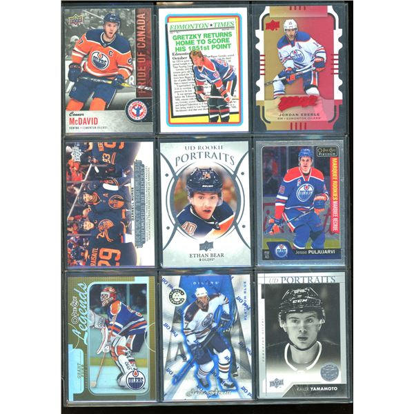 9 NHL Edmonton Oilers Rookie & Insert Cards