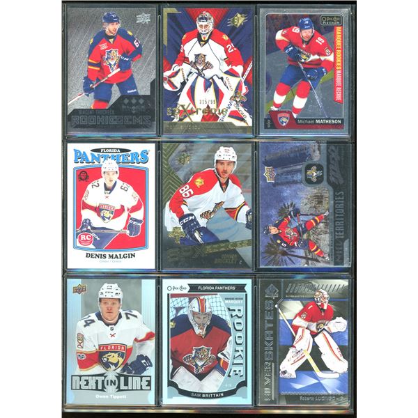 9 NHL Florida Panthers Rookie & Insert Cards