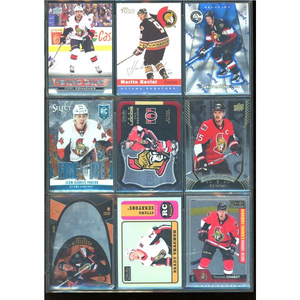 9 NHL Ottawa Senators Rookie & Insert Cards