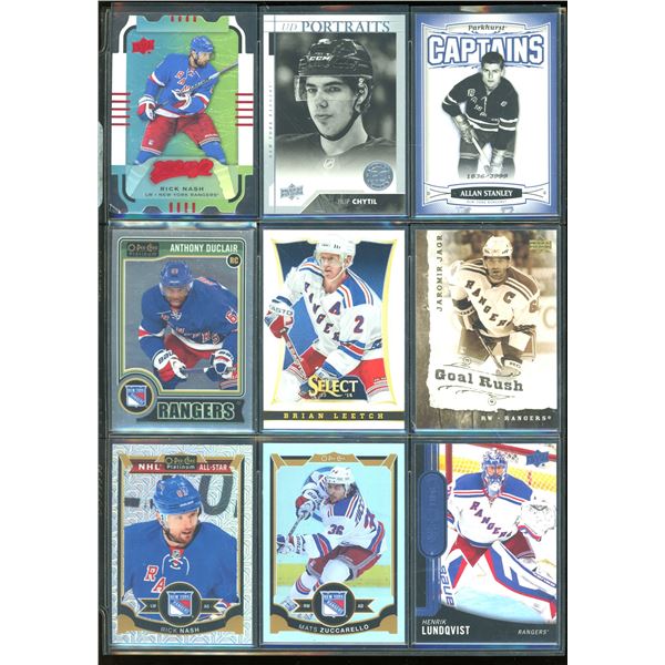 9 NHL New York Rangers Rookie & Insert Cards