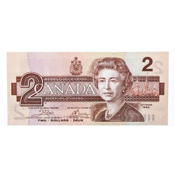 Bank of Canada 1986 $2 UNC 63 (AUH) - OLMSTEAD ORIGINAL
