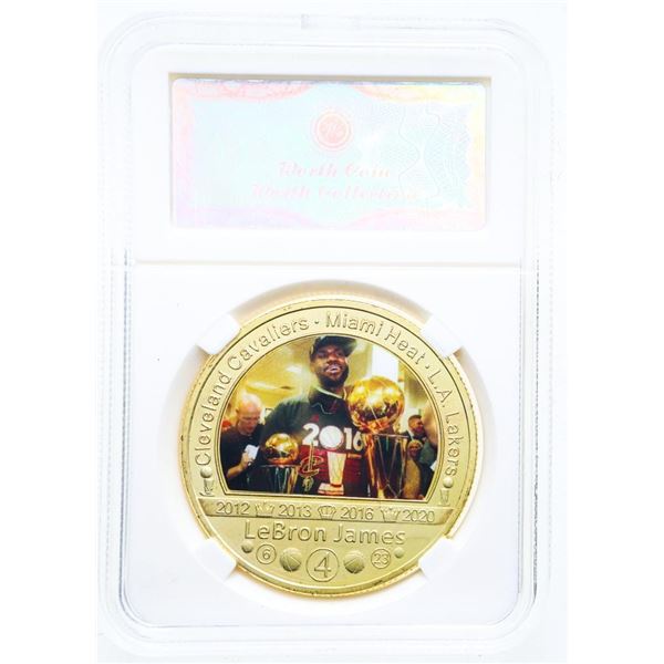 Lebron James 24kt Gold Leaf Medallion