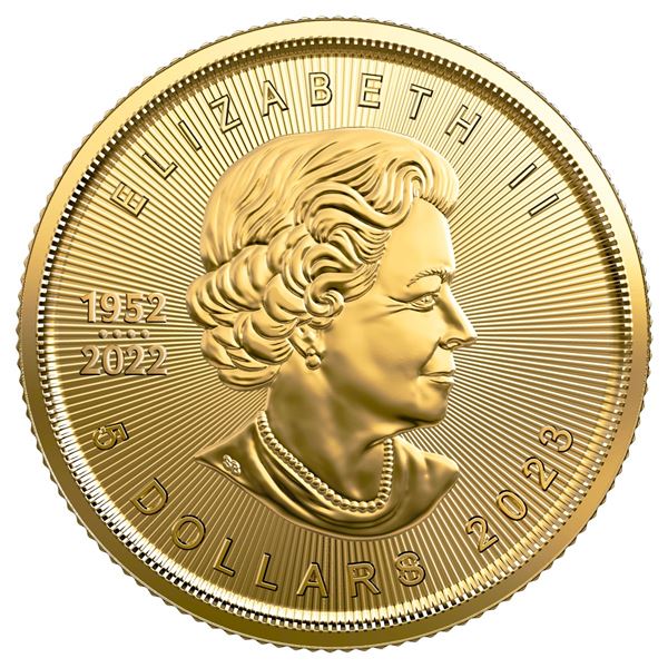 2023 CANADIAN GOLD MAPLE LEAF 1/10 OZ .9999